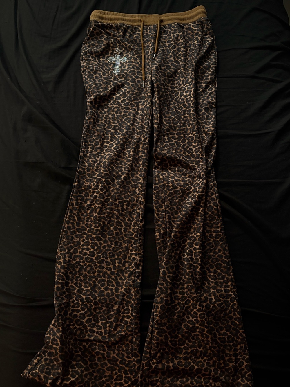 Leopard Print y2k Brown Flared Bottoms